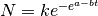 N = k e^{-e^{a-bt}}